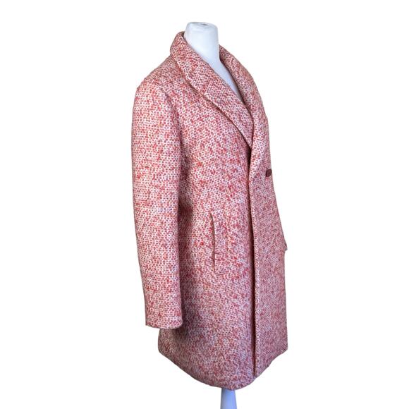 J.Crew Sz 6 Nalya Daphne Topcoat Italian Wool-blend Fabric Guava Pink Tweed - Picture 9 of 16